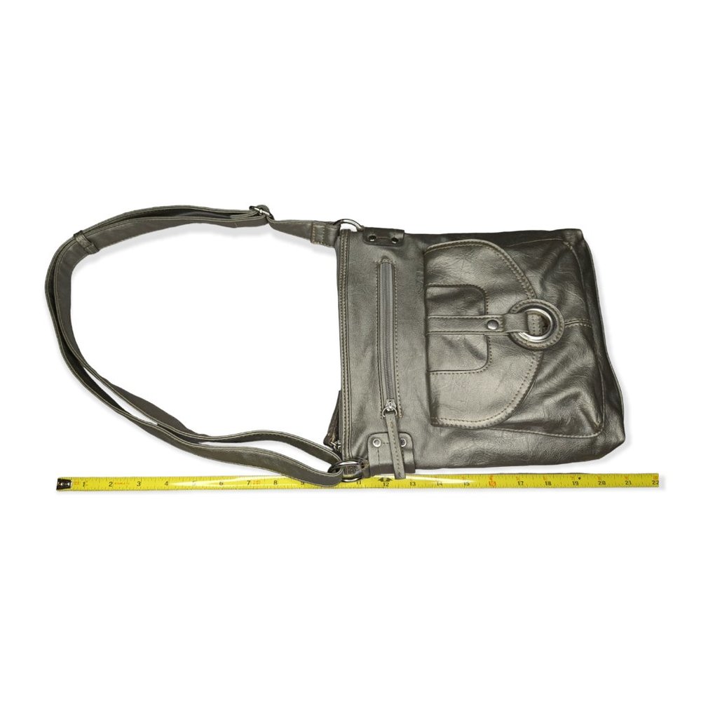 Metallic Color Shoulder Bag with Adjustable Strap - Picture 3 of 6
